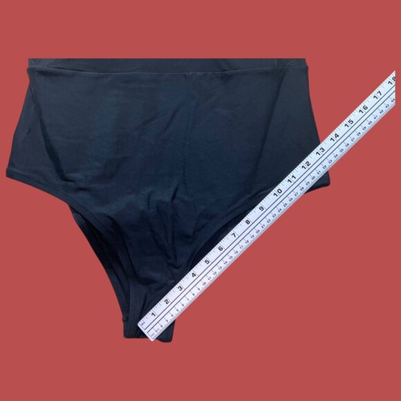 CUPSHE - Women's High Coverage One Piece Swimsuit - Black - OX - Picture 7 of 12